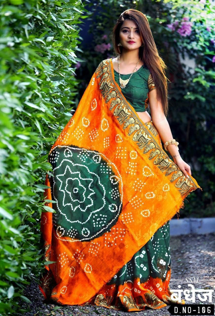 Dolly Art Silk Bandhani Saree