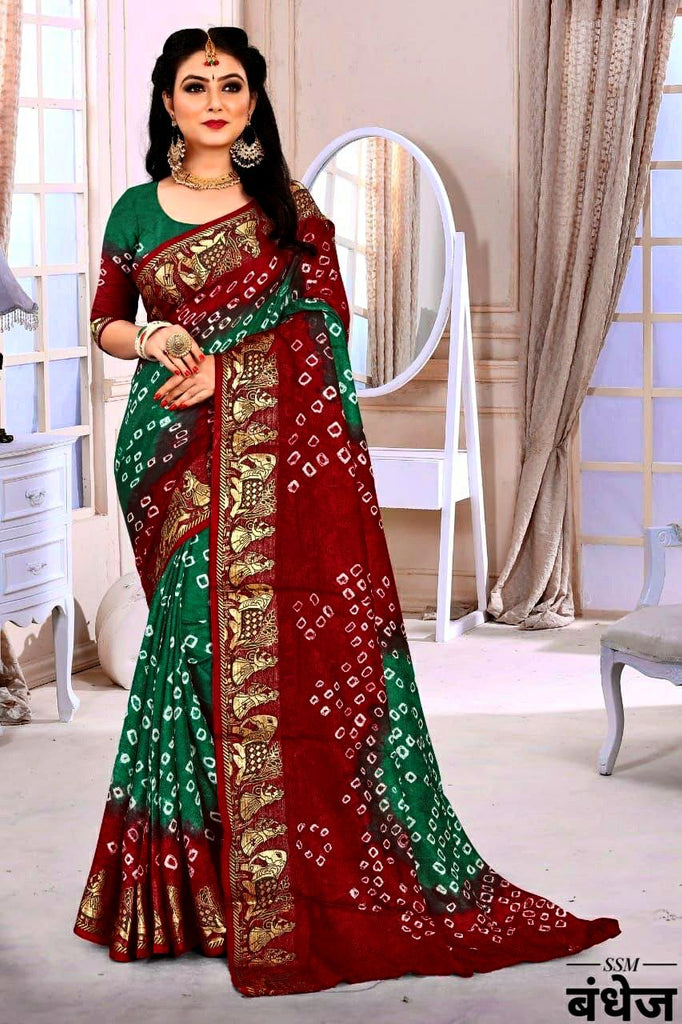 Dolly Art Silk Bandhani Saree