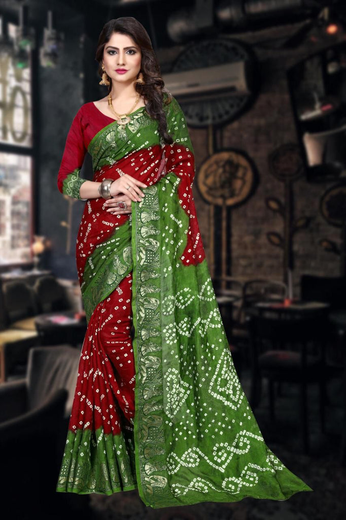 Dolly Art Silk Bandhani Saree