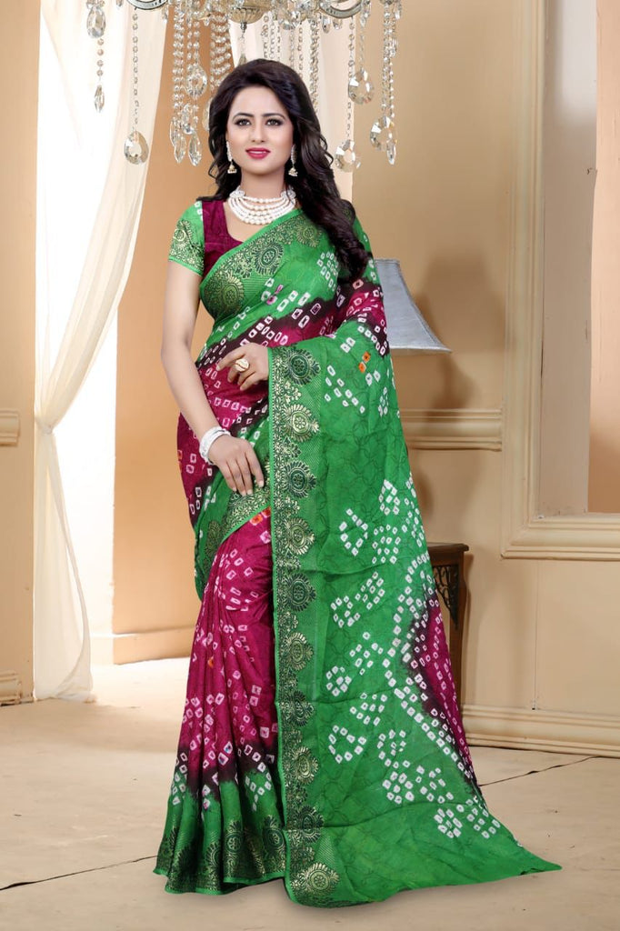 Darpan Art Silk Bandhani Saree