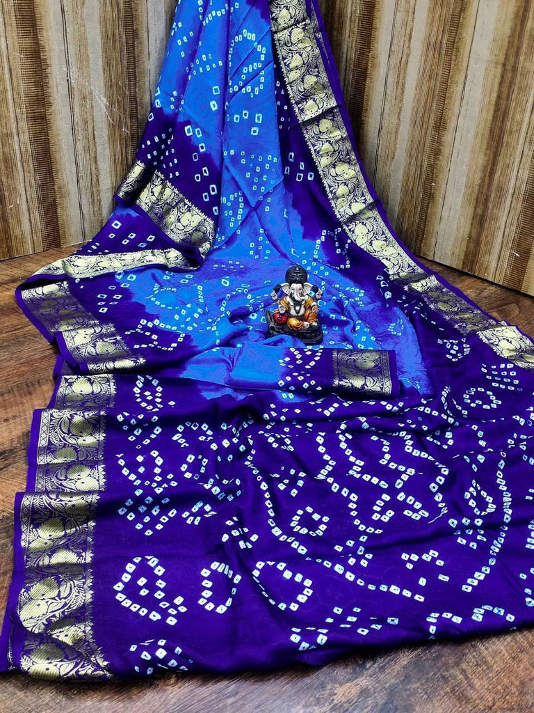 Pavitra Art Silk Bandhani Saree