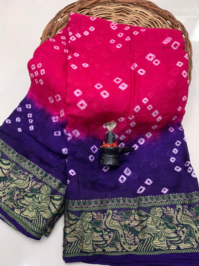 Sangit Art Silk Bandhani Saree