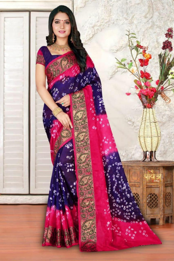 Kaveri Art Silk Bandhani Saree