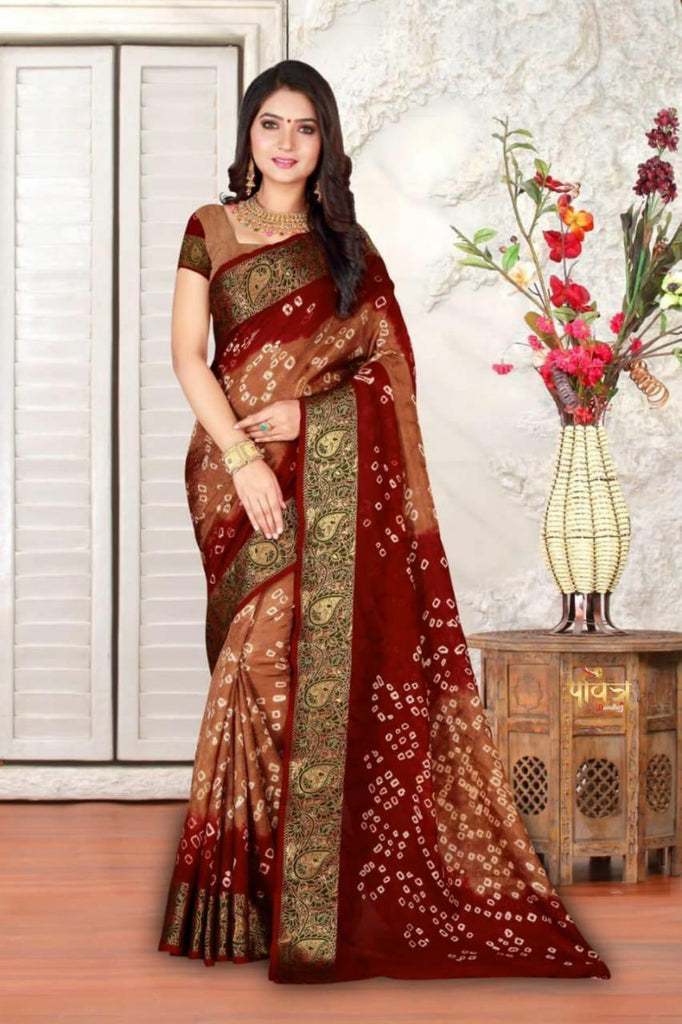 Kaveri Art Silk Bandhani Saree