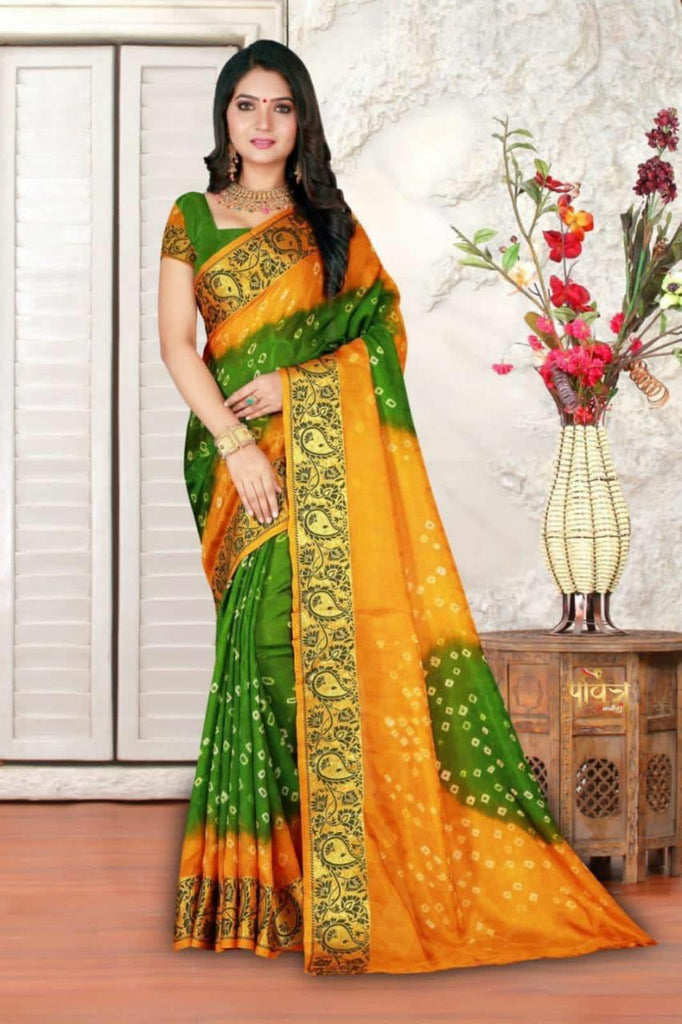 Kaveri Art Silk Bandhani Saree